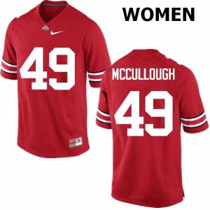 Women's Ohio State Buckeyes #49 Liam McCullough Red Nike NCAA College Football Jersey Increasing GBD4344CH